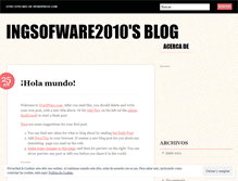 Tablet Screenshot of ingsofware2010.wordpress.com