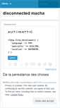 Mobile Screenshot of disconnectedmacha.wordpress.com