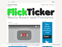 Tablet Screenshot of flickticker.wordpress.com