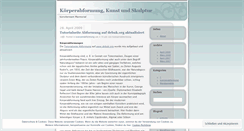 Desktop Screenshot of koerperabformung.wordpress.com