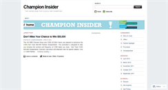 Desktop Screenshot of championinsider.wordpress.com