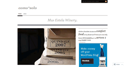 Desktop Screenshot of comosolo.wordpress.com