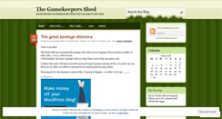 Desktop Screenshot of gamekeepersshed.wordpress.com