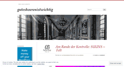 Desktop Screenshot of guthoerenistwichtig.wordpress.com