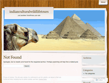 Tablet Screenshot of indianculturalwildlifetours.wordpress.com