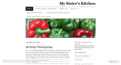 Desktop Screenshot of mysisterskitchen.wordpress.com