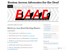 Tablet Screenshot of bostonaccess.wordpress.com