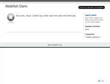 Tablet Screenshot of abdellahd.wordpress.com