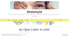 Desktop Screenshot of kindastupid.wordpress.com