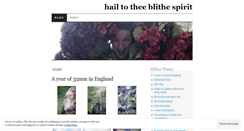 Desktop Screenshot of hailtotheeblithespirit.wordpress.com