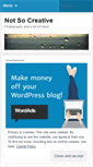 Mobile Screenshot of n0ts0creative.wordpress.com
