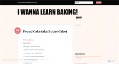 Desktop Screenshot of iwannalearnbaking.wordpress.com