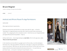Tablet Screenshot of brucewagner.wordpress.com