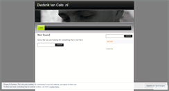 Desktop Screenshot of diederiktencate.wordpress.com