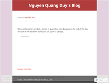 Tablet Screenshot of nguyenquangduy.wordpress.com