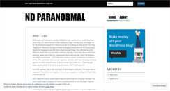 Desktop Screenshot of ndparanormal.wordpress.com