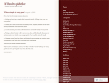 Tablet Screenshot of ifihadtopickfive.wordpress.com