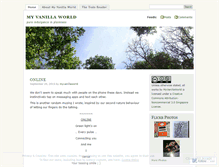 Tablet Screenshot of myvanillaworld.wordpress.com