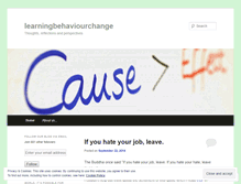 Tablet Screenshot of learningbehaviourchange.wordpress.com