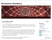 Tablet Screenshot of mattmayfield1961.wordpress.com