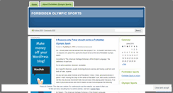 Desktop Screenshot of forbiddenolympicsports.wordpress.com