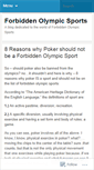 Mobile Screenshot of forbiddenolympicsports.wordpress.com