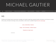 Tablet Screenshot of michaelgautier.wordpress.com