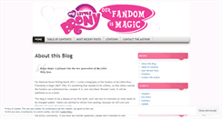 Desktop Screenshot of bronymagic.wordpress.com