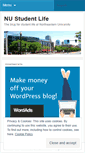 Mobile Screenshot of nustudentlife.wordpress.com