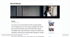 Desktop Screenshot of dsecretdiaries.wordpress.com