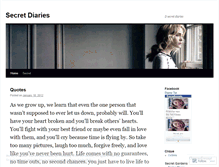 Tablet Screenshot of dsecretdiaries.wordpress.com