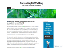 Tablet Screenshot of consulting2020.wordpress.com