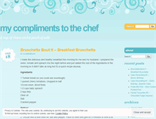 Tablet Screenshot of mycomplimentstothechef.wordpress.com