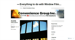 Desktop Screenshot of conveniencegroup.wordpress.com