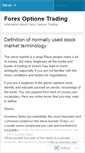 Mobile Screenshot of forexoptionstradingz.wordpress.com