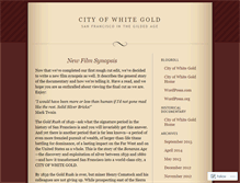 Tablet Screenshot of cityofwhitegold.wordpress.com