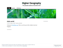 Tablet Screenshot of highergeog.wordpress.com