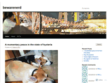 Tablet Screenshot of bewarenerd.wordpress.com