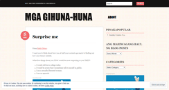 Desktop Screenshot of mgagihunahuna.wordpress.com