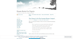 Desktop Screenshot of donatebooksfornigeria.wordpress.com