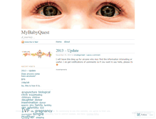 Tablet Screenshot of mybabyquest.wordpress.com