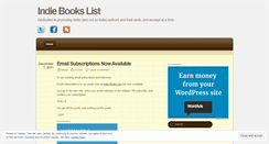 Desktop Screenshot of indiebookslist.wordpress.com