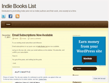 Tablet Screenshot of indiebookslist.wordpress.com