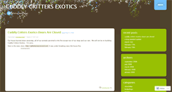 Desktop Screenshot of cuddlycrittersexotics.wordpress.com