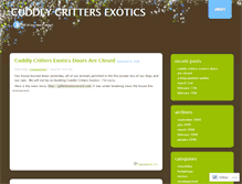 Tablet Screenshot of cuddlycrittersexotics.wordpress.com