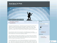 Tablet Screenshot of anniebacon.wordpress.com