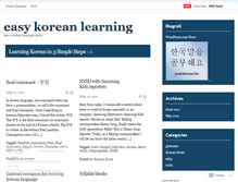 Tablet Screenshot of easykoreanlearning.wordpress.com