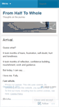 Mobile Screenshot of fromhalftowhole.wordpress.com