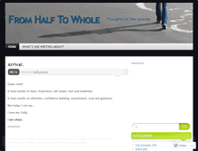 Tablet Screenshot of fromhalftowhole.wordpress.com