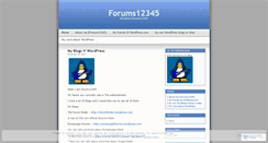 Desktop Screenshot of forums12345.wordpress.com